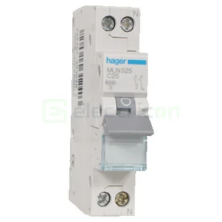 Siguranta Automata MCB C 25A 1P+N Hager MLN525