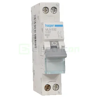 Siguranta Automata MCB C 32A 1P+N Hager MLN532 [0]
