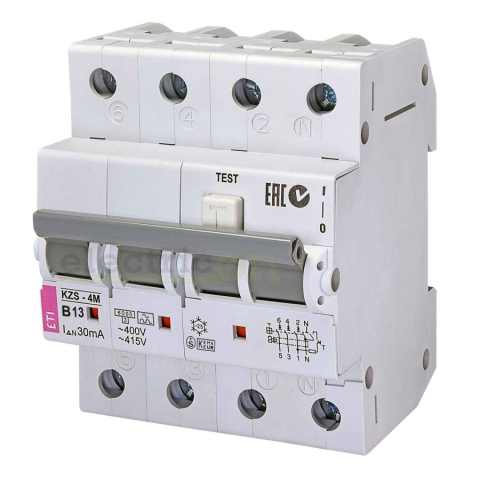 RCBO – siguranțe cu protecție diferențială - Siguranta RCBO 13A/30mA ETI - 002174903