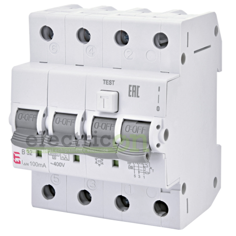 RCBO – siguranțe cu protecție diferențială - Siguranta RCBO 16A/30mA ETI - 002174924