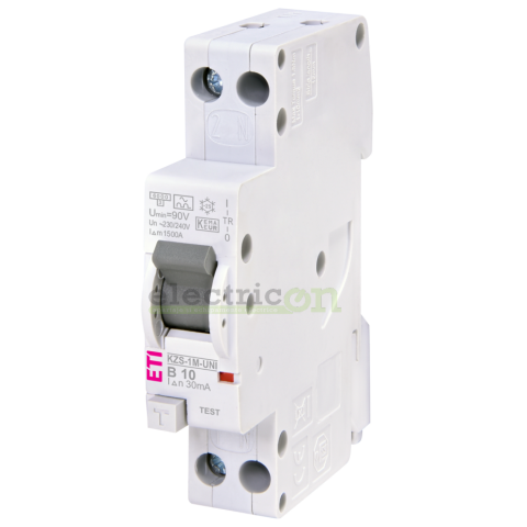RCBO – siguranțe cu protecție diferențială - Siguranta RCBO 10A/30mA ETI - 002176022