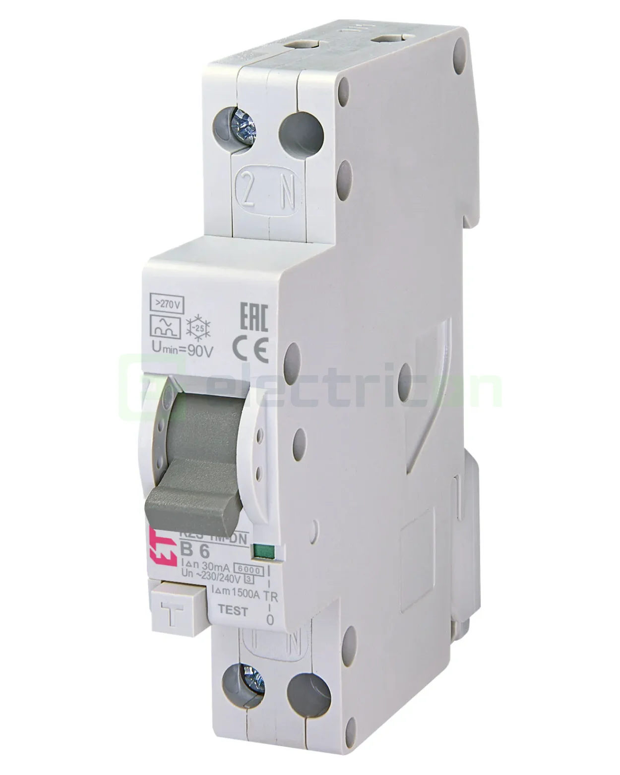 RCBO – siguranțe cu protecție diferențială - Siguranta RCBO 6A/30mA ETI - 002175141