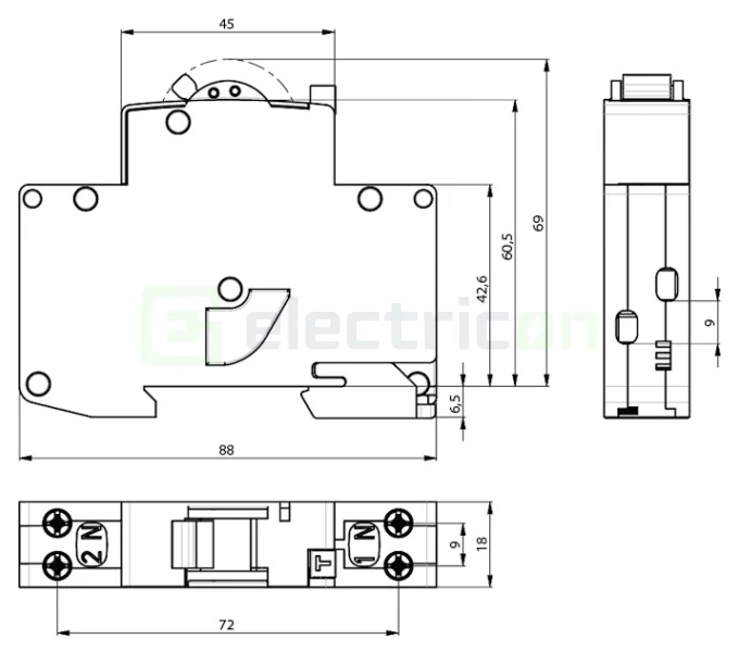 Siguranta RCBO 6A/30mA ETI - 002175201 [1]