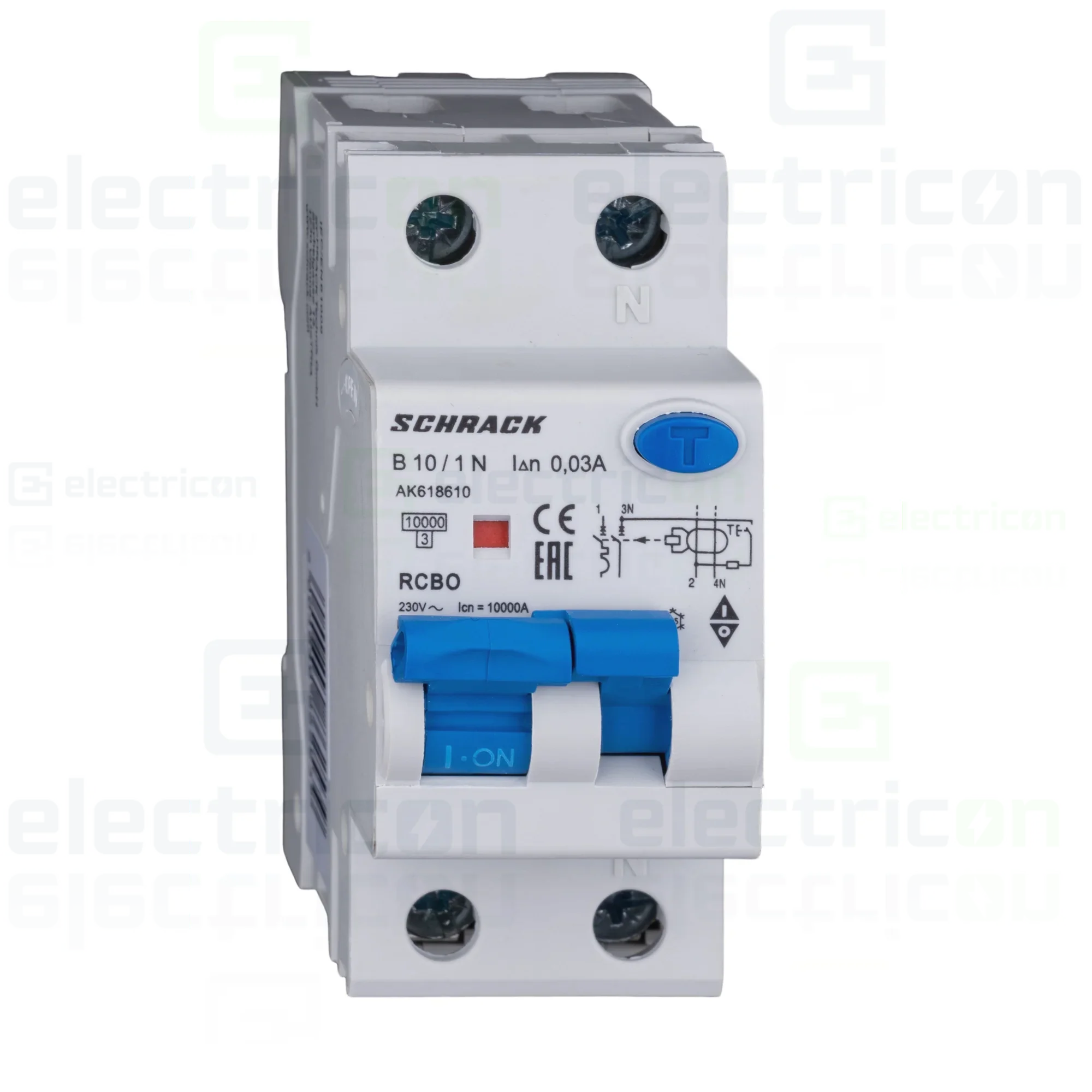 RCBO – siguranțe cu protecție diferențială - Siguranta RCBO 10A/30mA Schrack - AK618610
