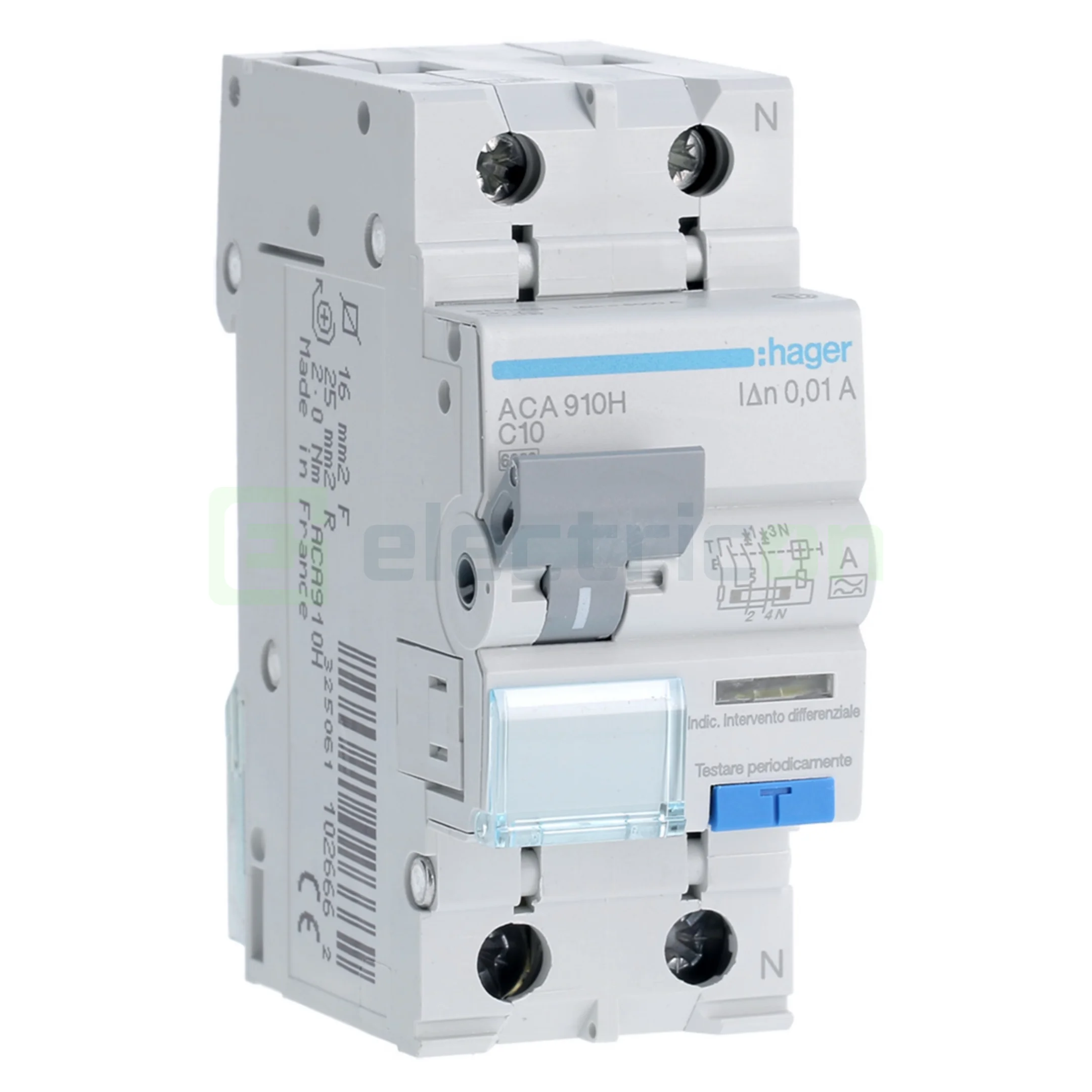 RCBO Hager ACA910H 1P+N tip A C10 10mA