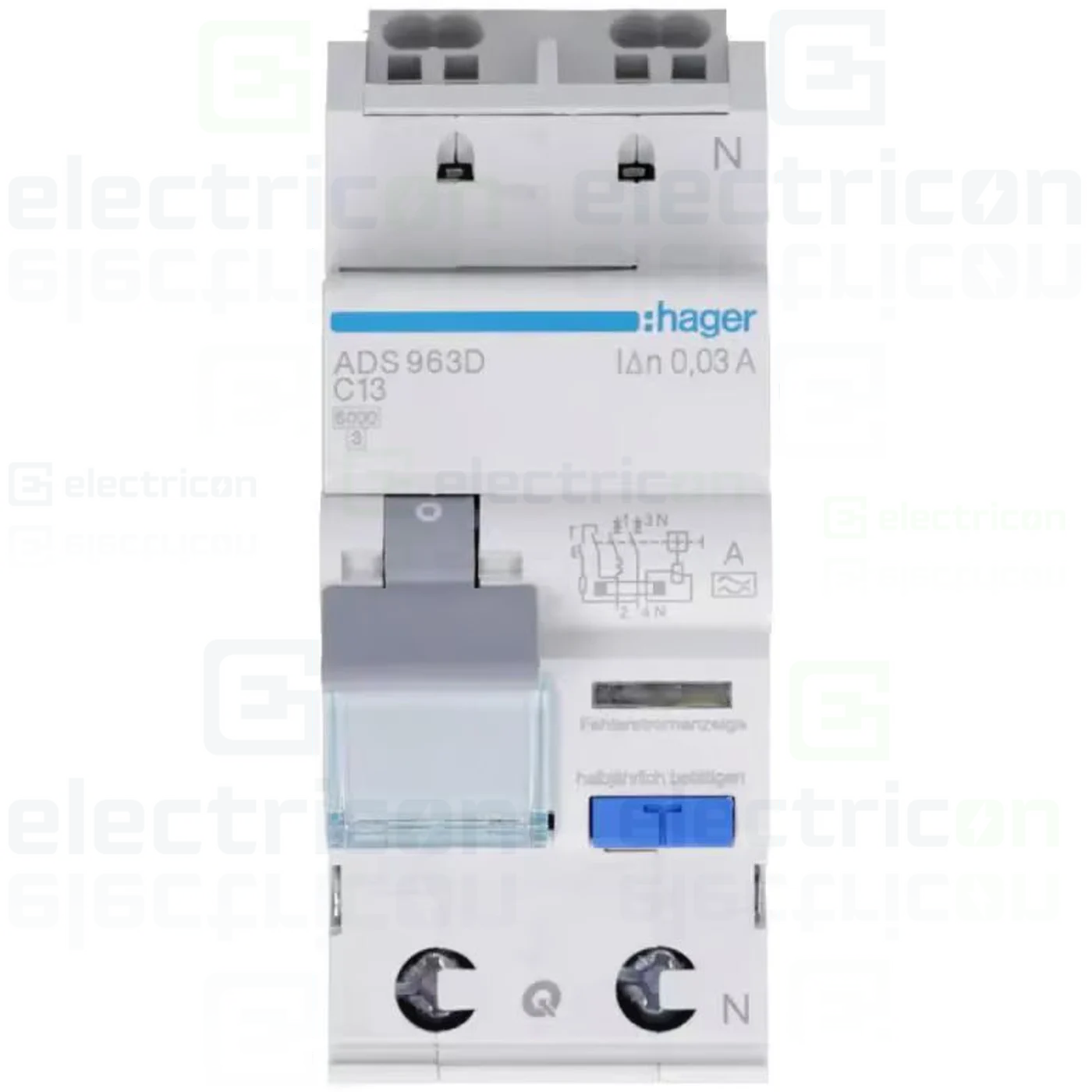 RCBO Hager ADS963D 1P+N tip A C13 30mA QuickConnect [1]