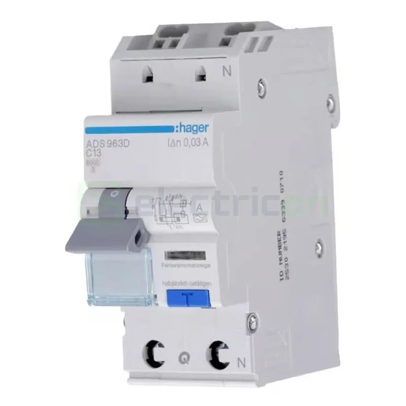 RCBO Hager ADS963D 1P+N tip A C13 30mA QuickConnect