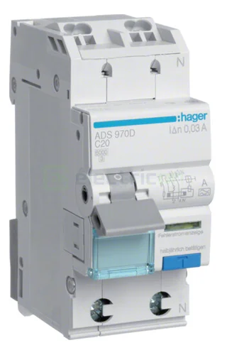 RCBO Hager ADS970D 1P+N tip A C20 30mA QuickConnect