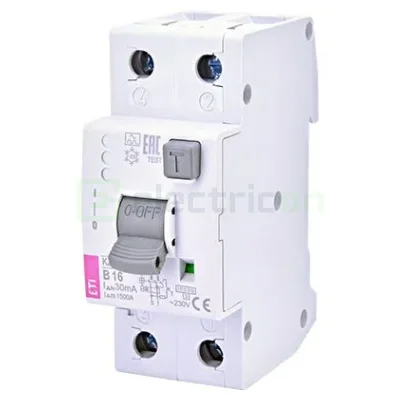 RCBO – siguranțe cu protecție diferențială - Siguranta RCBO 16A/30mA ETI - 002172505