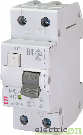 RCBO – siguranțe cu protecție diferențială - Siguranta RCBO 13A/10mA ETI - 002173213