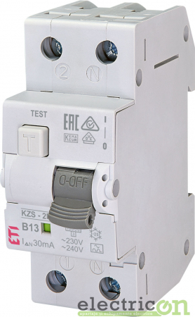 RCBO – siguranțe cu protecție diferențială - Siguranta RCBO 13A/30mA ETI - 002173203