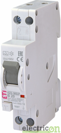 RCBO – siguranțe cu protecție diferențială - Siguranta RCBO 20A/10mA ETI - 002175815