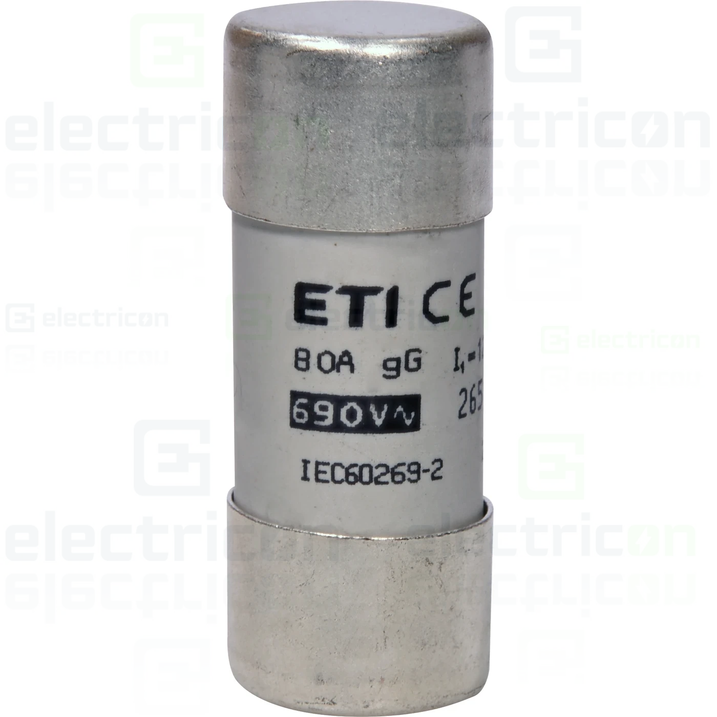 Soclu pentru fuzibile & sigurante fuzibile - Siguranta fuzibila CH 22x58, gG, 80A, 690V AC, ETI, 002651049