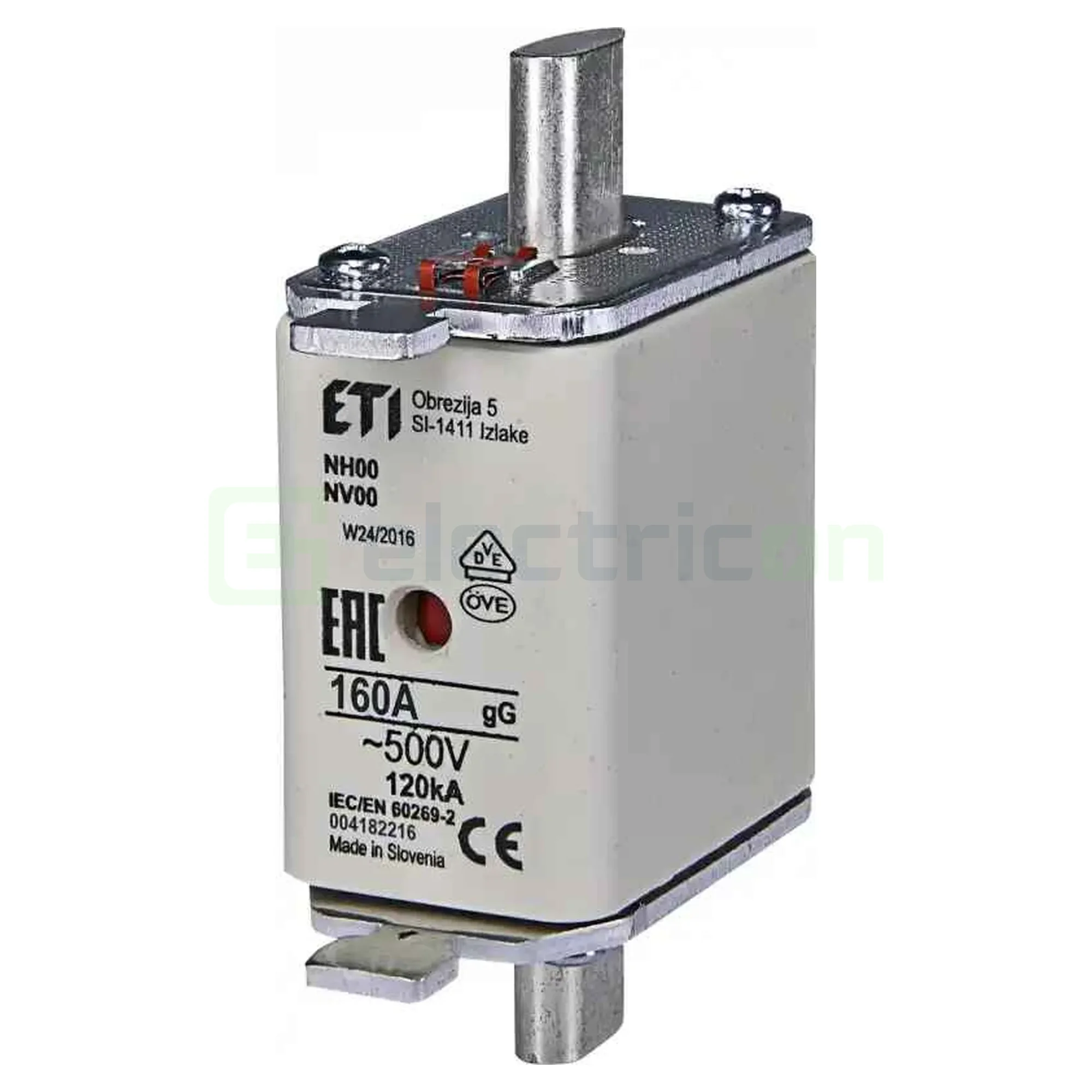 Sigurante fuzibile - Siguranta fuzibila MPR fără izolație, NH00 gG 125A/500V, ETI, 004182215