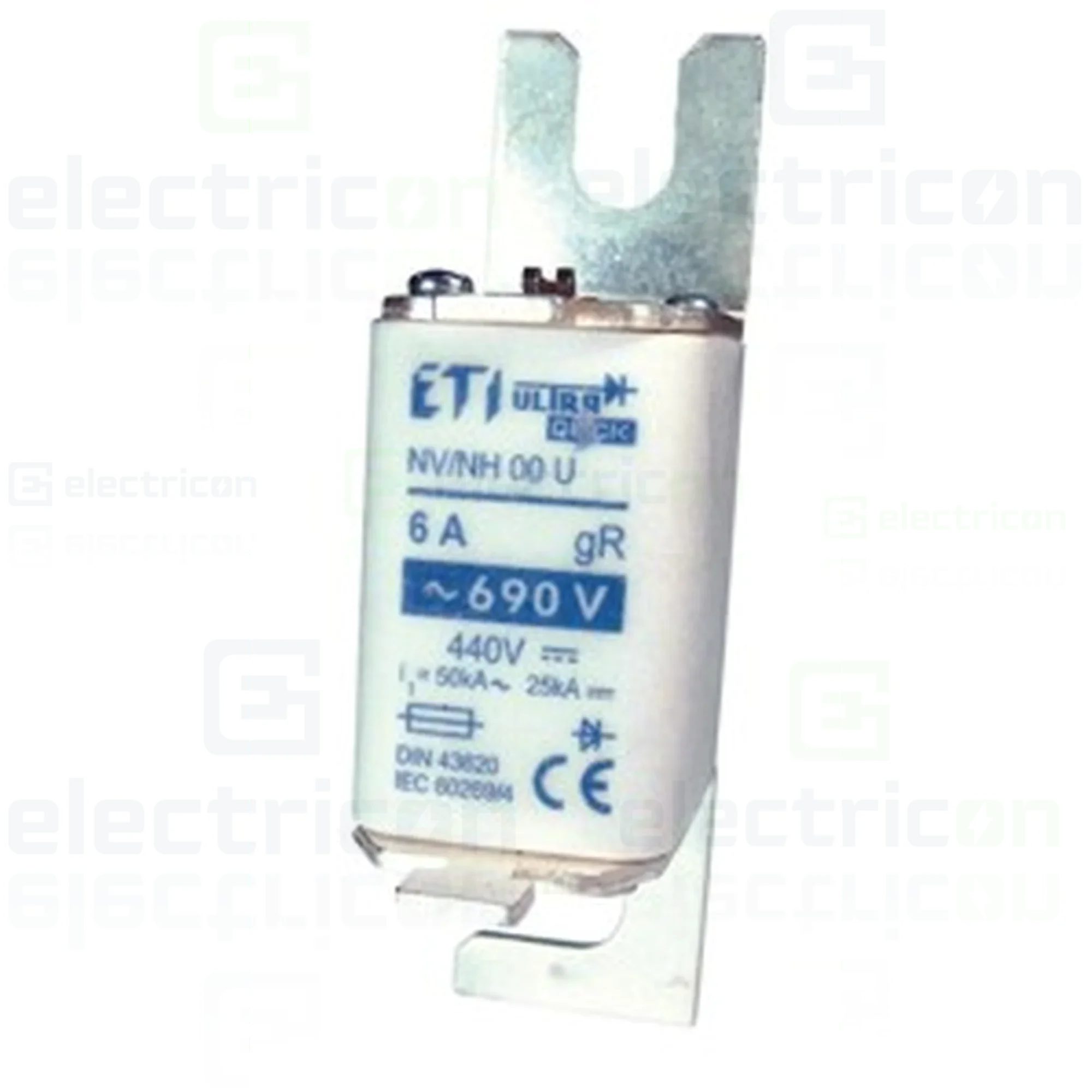 Soclu pentru fuzibile & sigurante fuzibile - Siguranta fuzibila NHS00 gR, 80A/690V,ETI, 004331113