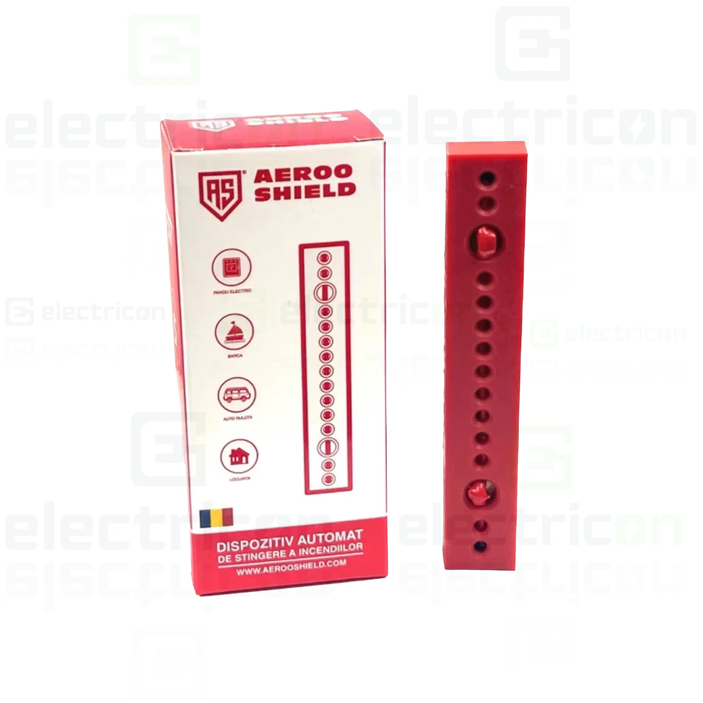 Pastila stingere incediu pentru tablouri electrice cu aerosoli , capacitatea de stingere 0.1 mc, pornire la contact cu flacara, Aeroo Shield 1, AS01 [3]