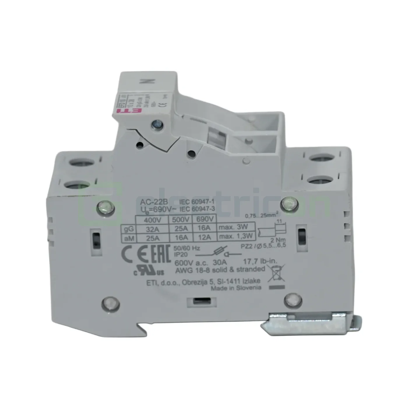 Separator fuzibil (soclu), pentru CH 10x38, maxim 32A, 1P+N, cu indicator LED, EFD 10 1P+N LED, ETI, 002540012 [2]