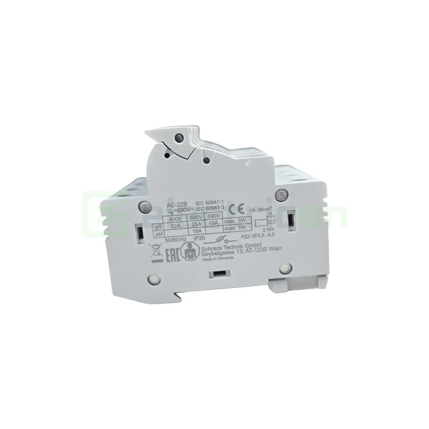 Separator fuzibil (soclu), pentru CH 10x38, maxim 32A, 3P+N,  Schrack, IS506105 [1]