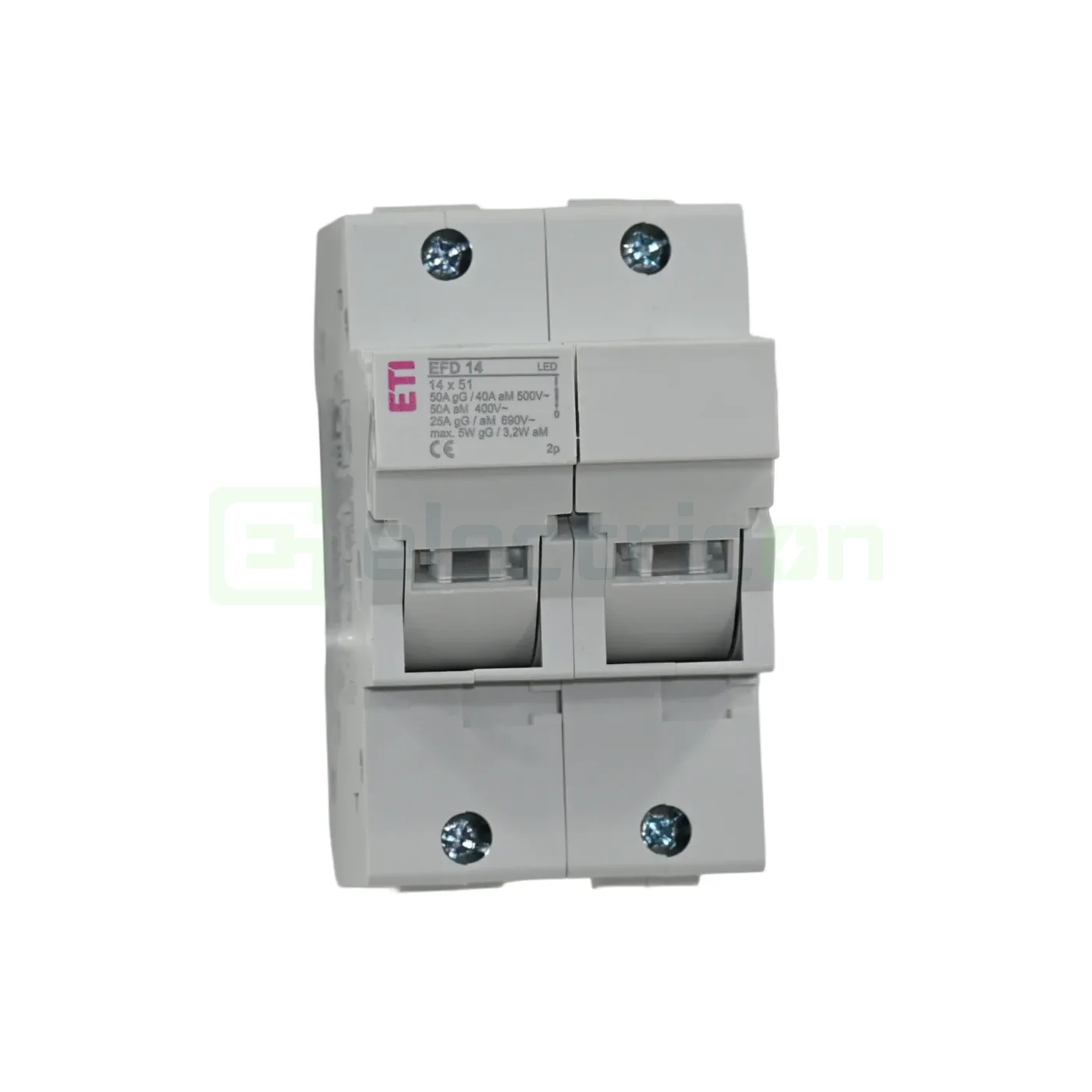 Soclu fuzibil, compatibil CH 14x51, maxim 50A, 2P, EFD 14 2p , ETI, 002560013