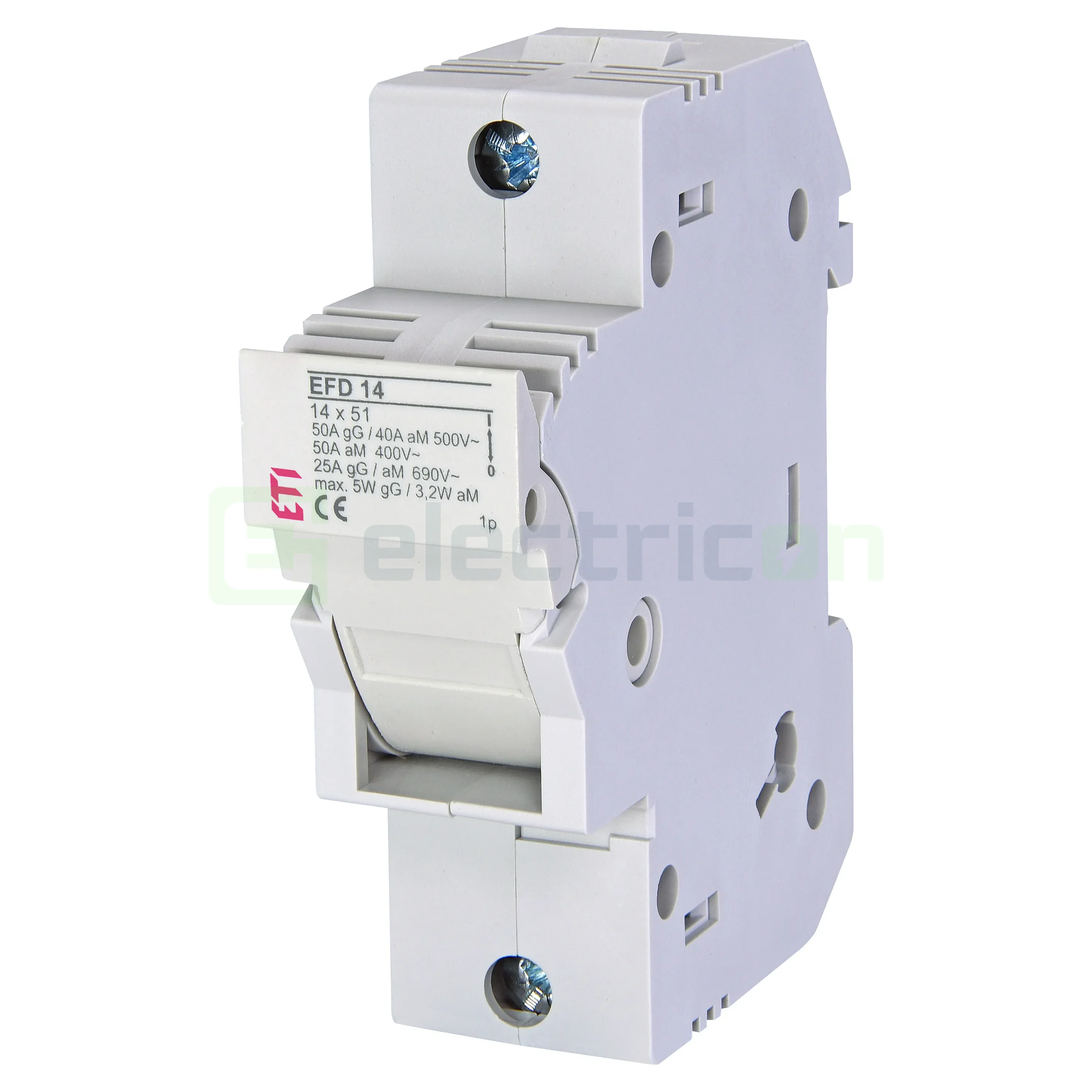 Separator fuzibil (soclu), pentru CH14x51, maxim 50A, 1P, EFD 14 1p,  ETI, 002560001