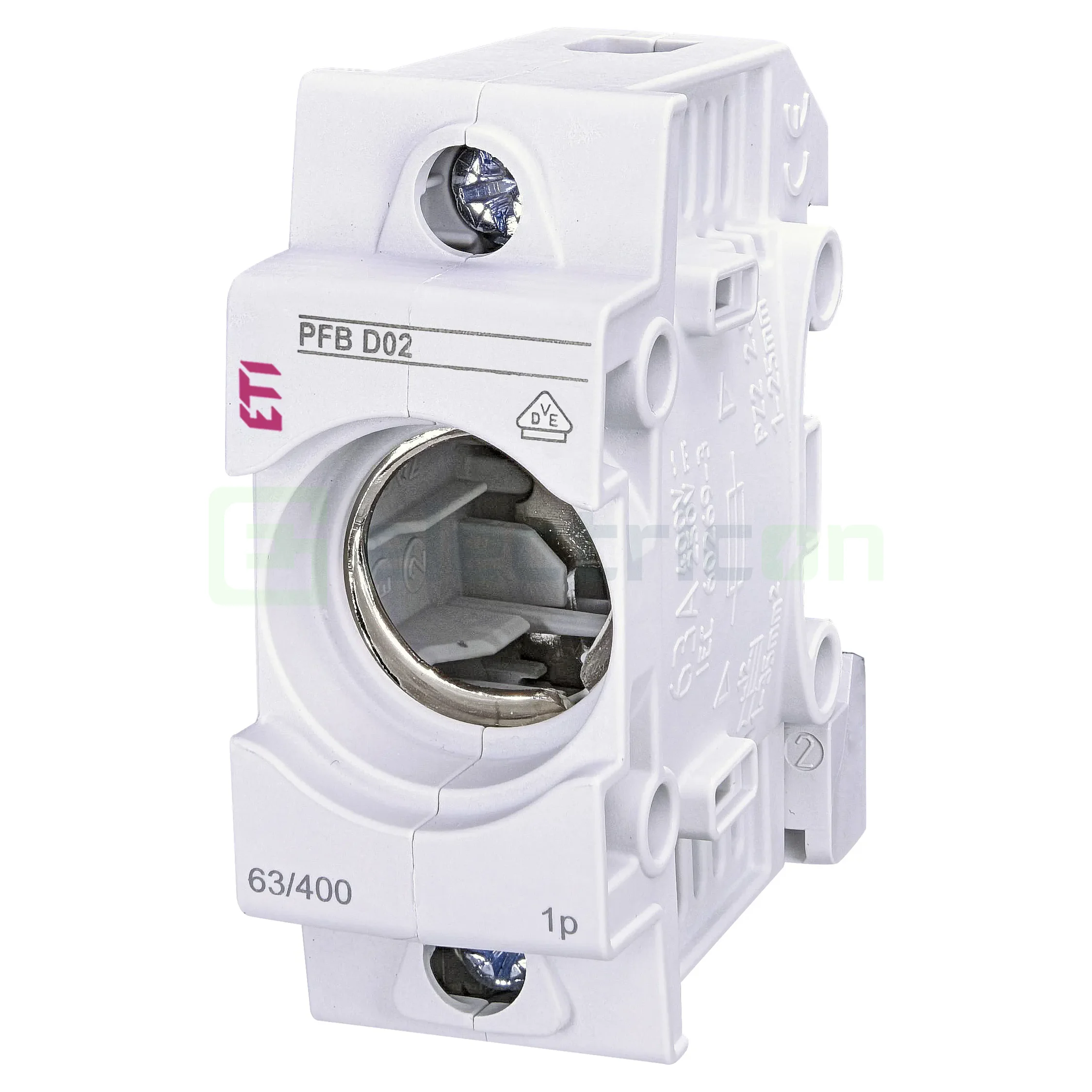 Separator fuzibil (soclu), pentru D02-E18, maxim 63A, 1P,PFB D02 1p,  ETI, 002510021