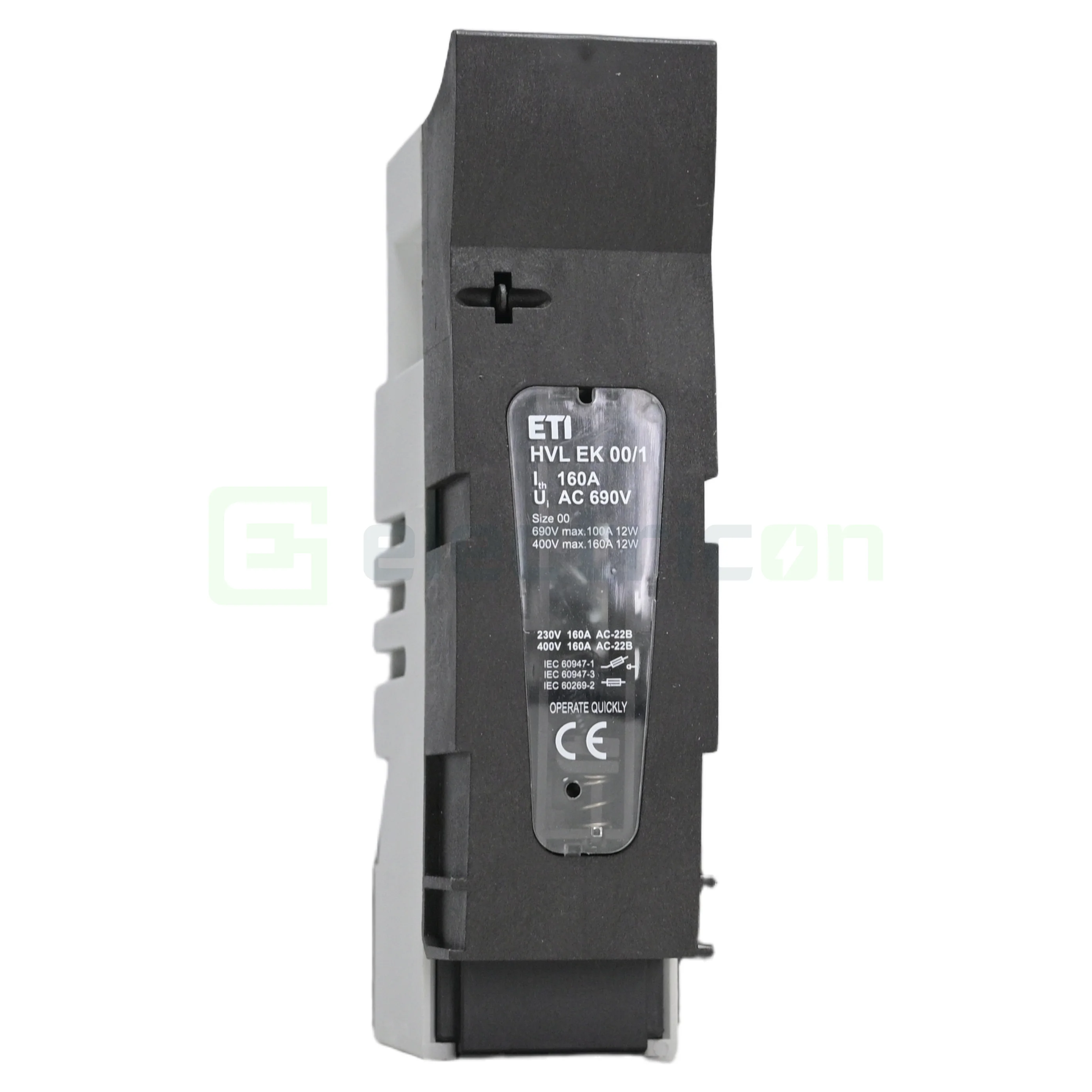 Soclu pentru fuzibile & sigurante fuzibile - Soclu fuzibil NH00 160A 1P ETI HVL EK 00 1p M8 001701410