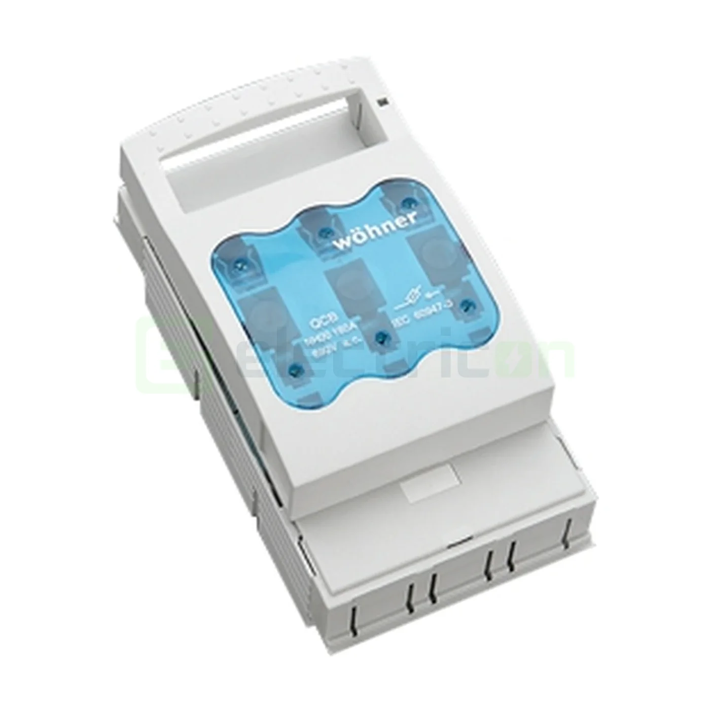 Soclu pentru fuzibile & sigurante fuzibile - Separator fuzibil (soclu), pentru NH00, maxim 160A, 3P, cu cleme 70mm, pentru contrapanou , Schrack, SI331990