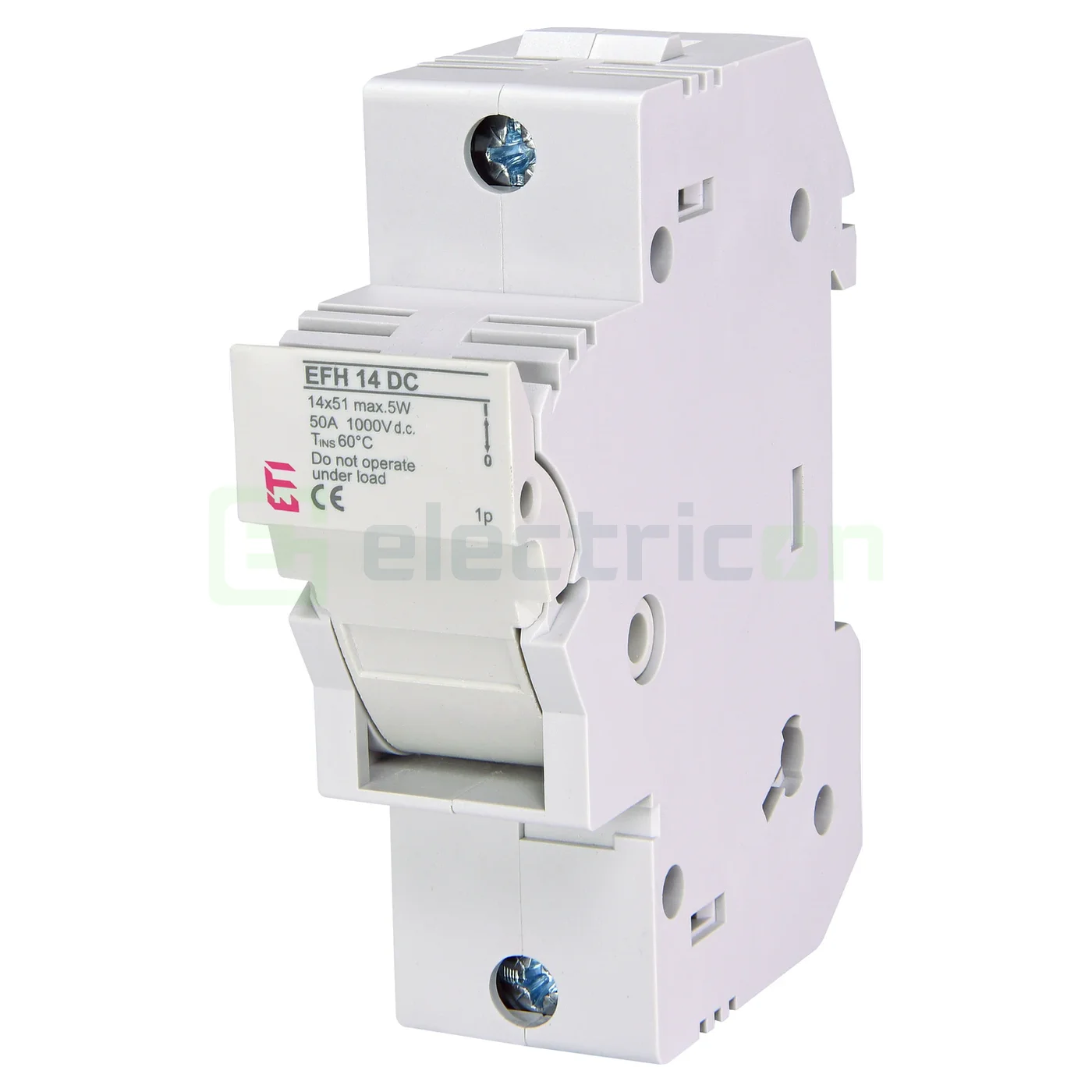 Separator fuzibil (soclu) fotovoltaic, pentru CH14x51, maxim 50A, 1P, EFH 14 DC 1p,  ETI, 002560201