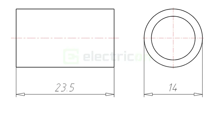 Ștuț legătură doze Ø74 mm Kaiser, etanș, galben, 9060-74 [1]