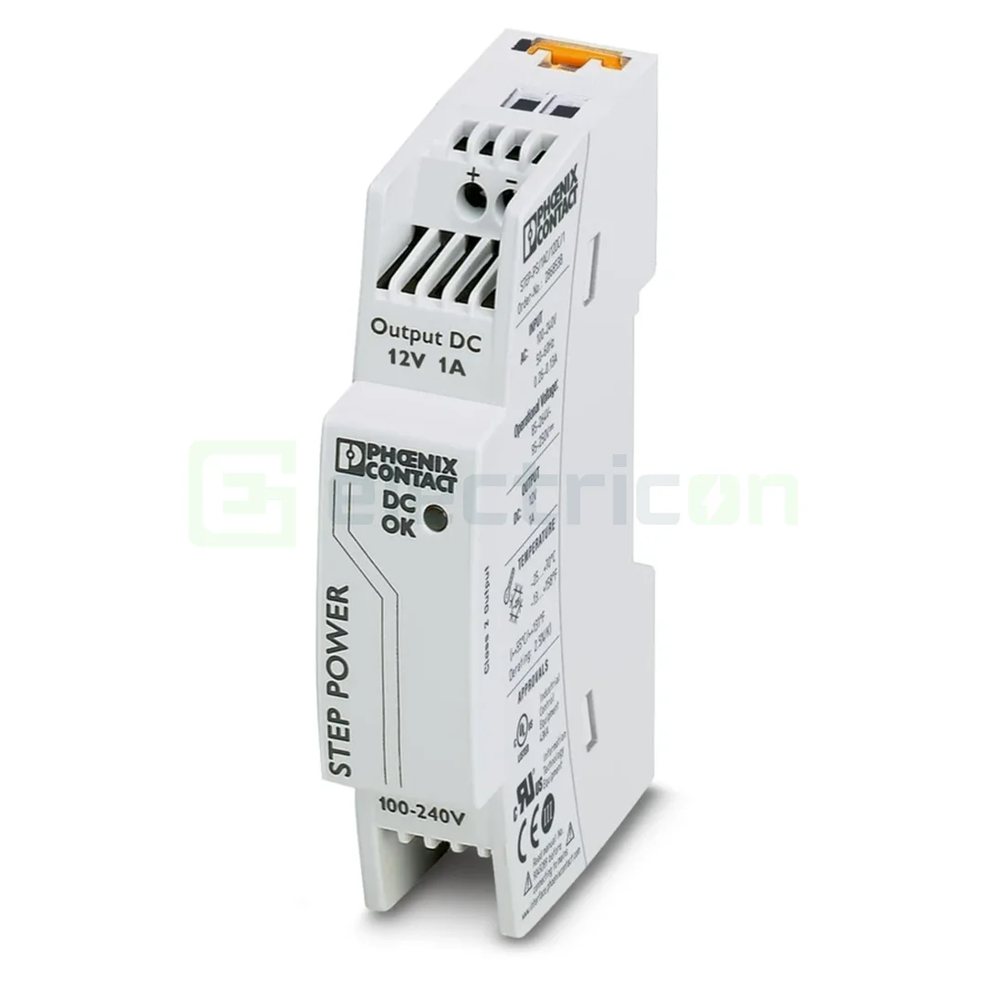 Contactori, Relee, Contoare & Surse - Sursa de alimentare pe șină DIN, 12V DC/ 1A , STEP-PS/ 1AC/12DC/1, Phoenix Contact, 2868538