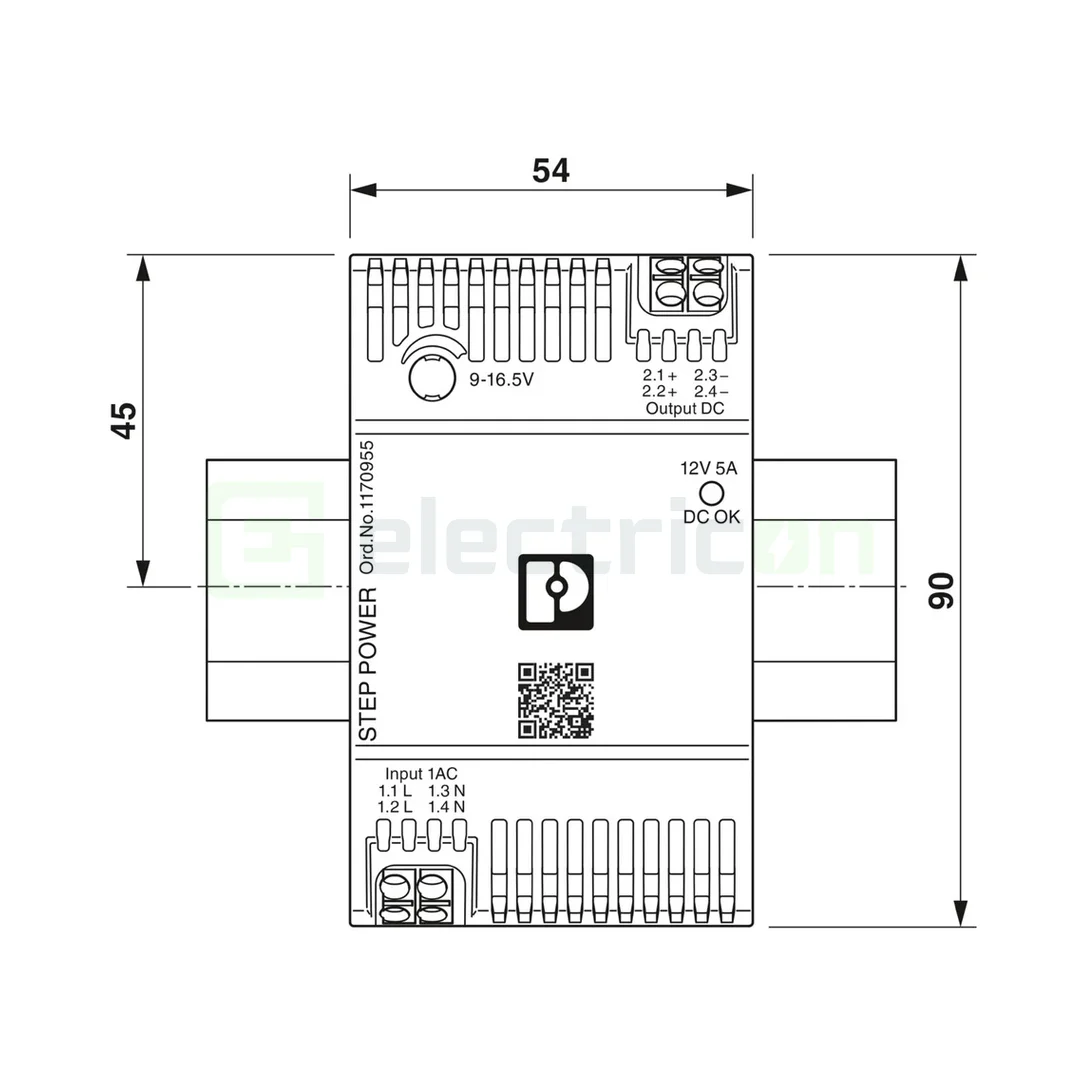 Sursa de alimentare pe șină DIN, 12V DC/ 5A , STEP3-PS/1AC/12DC/5/PT, Phoenix Contact, 1170955 [4]