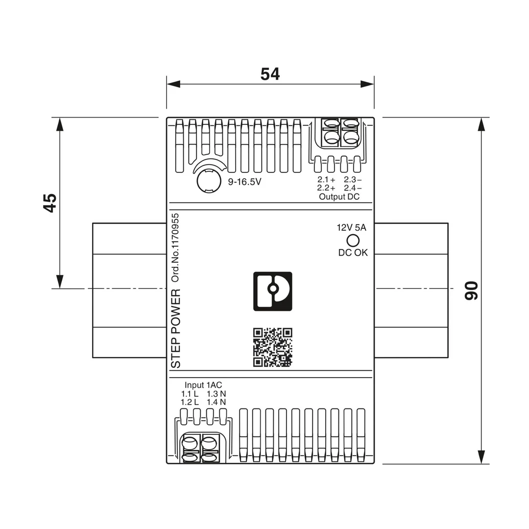 Sursa de alimentare pe șină DIN, 12V DC/ 5A , STEP3-PS/1AC/12DC/5/PT, Phoenix Contact, 1170955 [4]