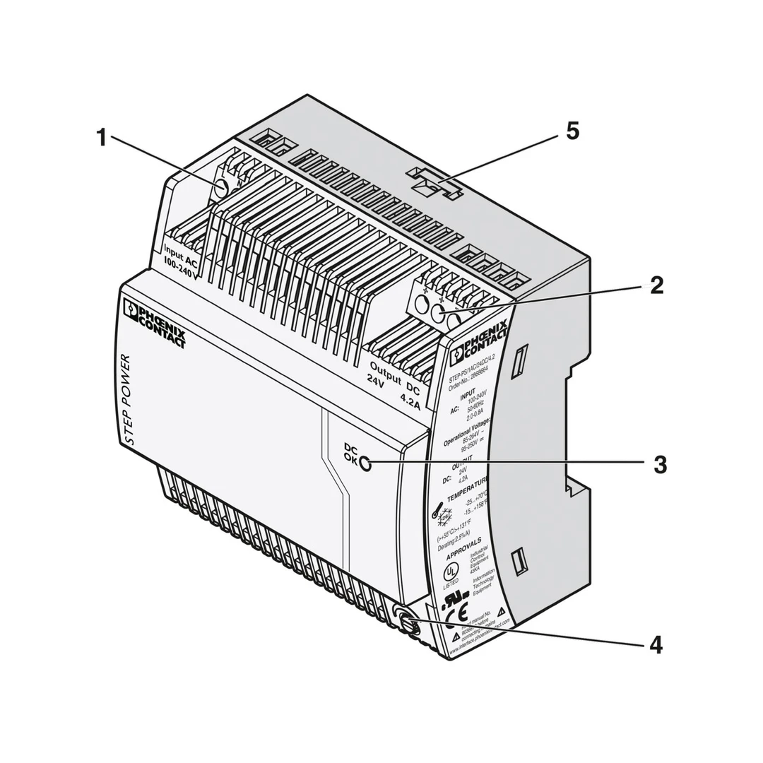 Sursa de alimentare pe șină DIN, 24V DC/ 4,2A , STEP-PS/ 1AC/24DC/4.2 , Phoenix Contact, 2868664 [3]