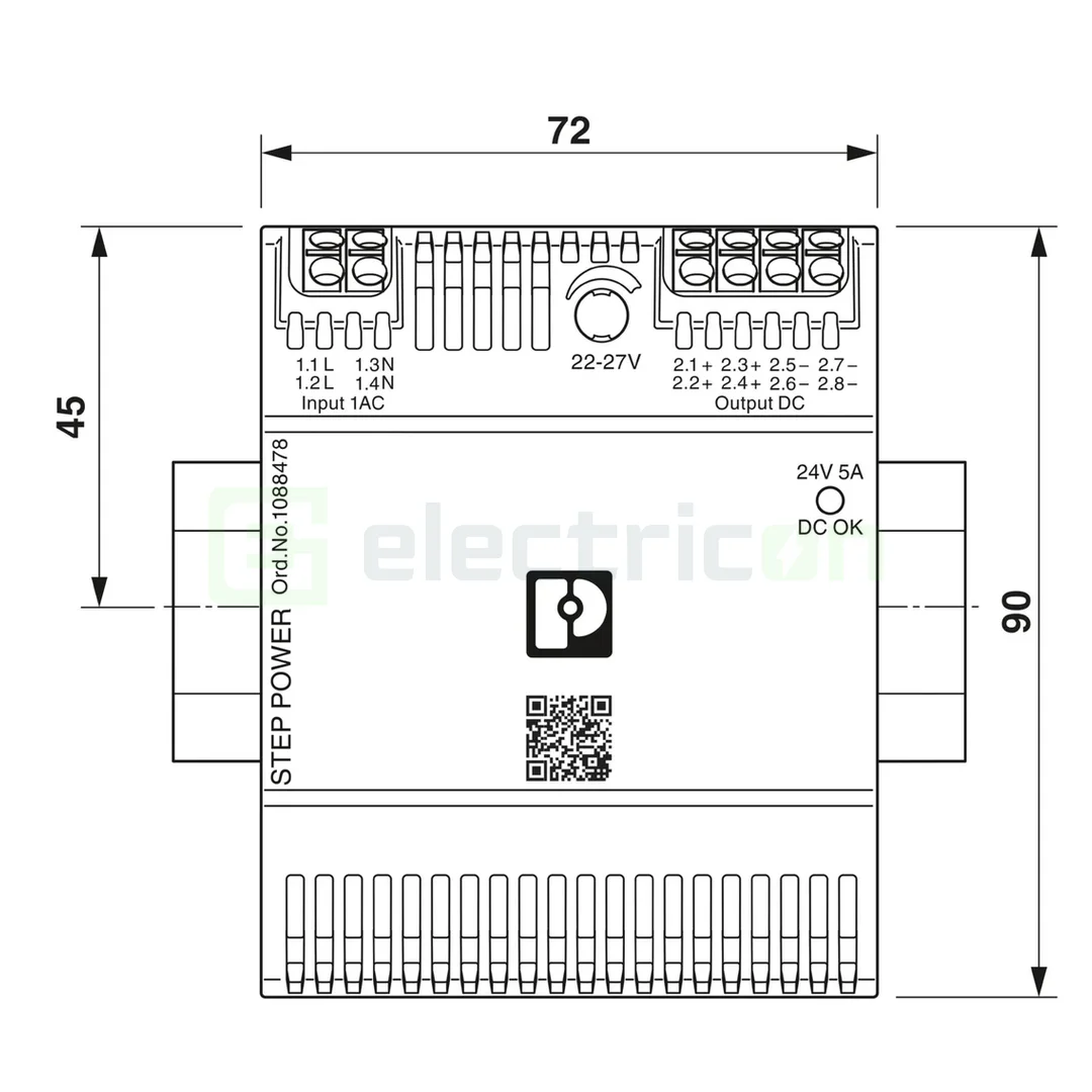 Sursa de alimentare pe șină DIN, 24V DC/ 5A , STEP3-PS/1AC/24DC/5/PT, Phoenix Contact, 1088478 [3]