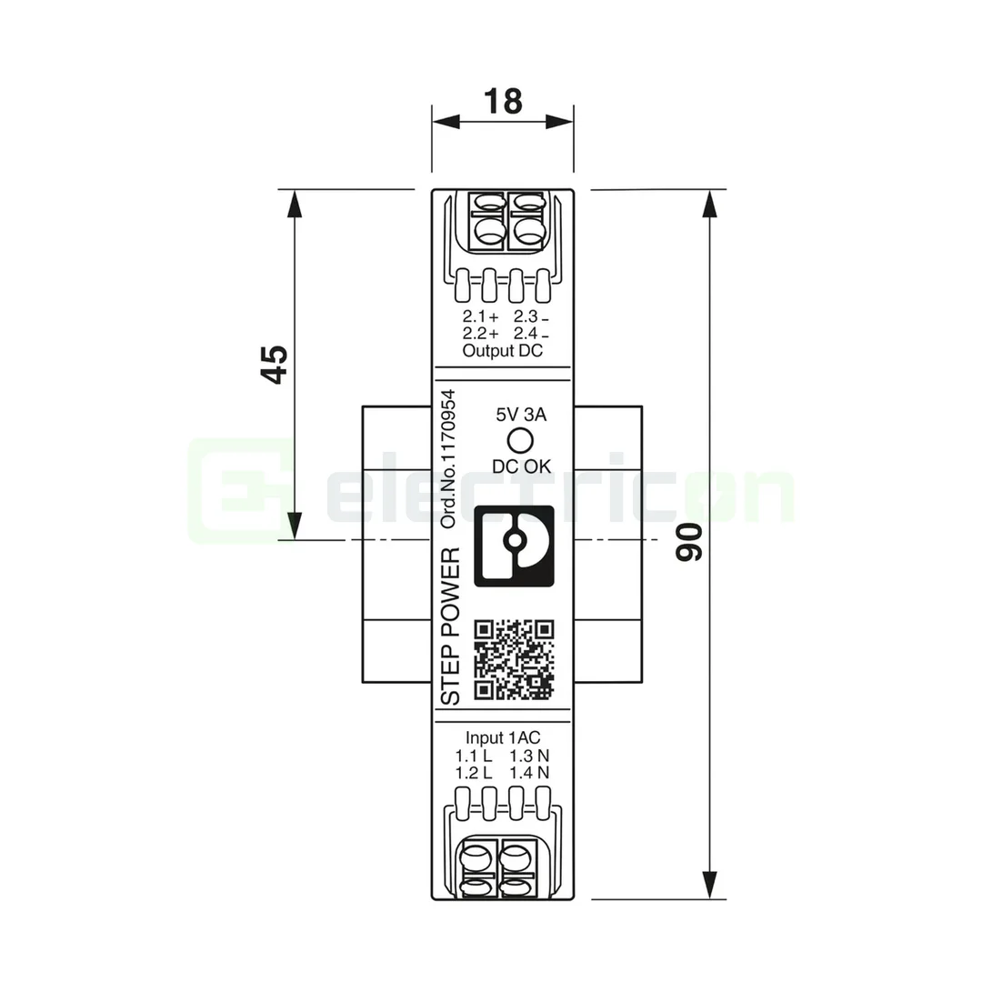 Sursa de alimentare pe șină DIN, 5V DC/ 3A , STEP3-PS/1AC/5DC/3/PT , Phoenix Contact, 1170954 [4]
