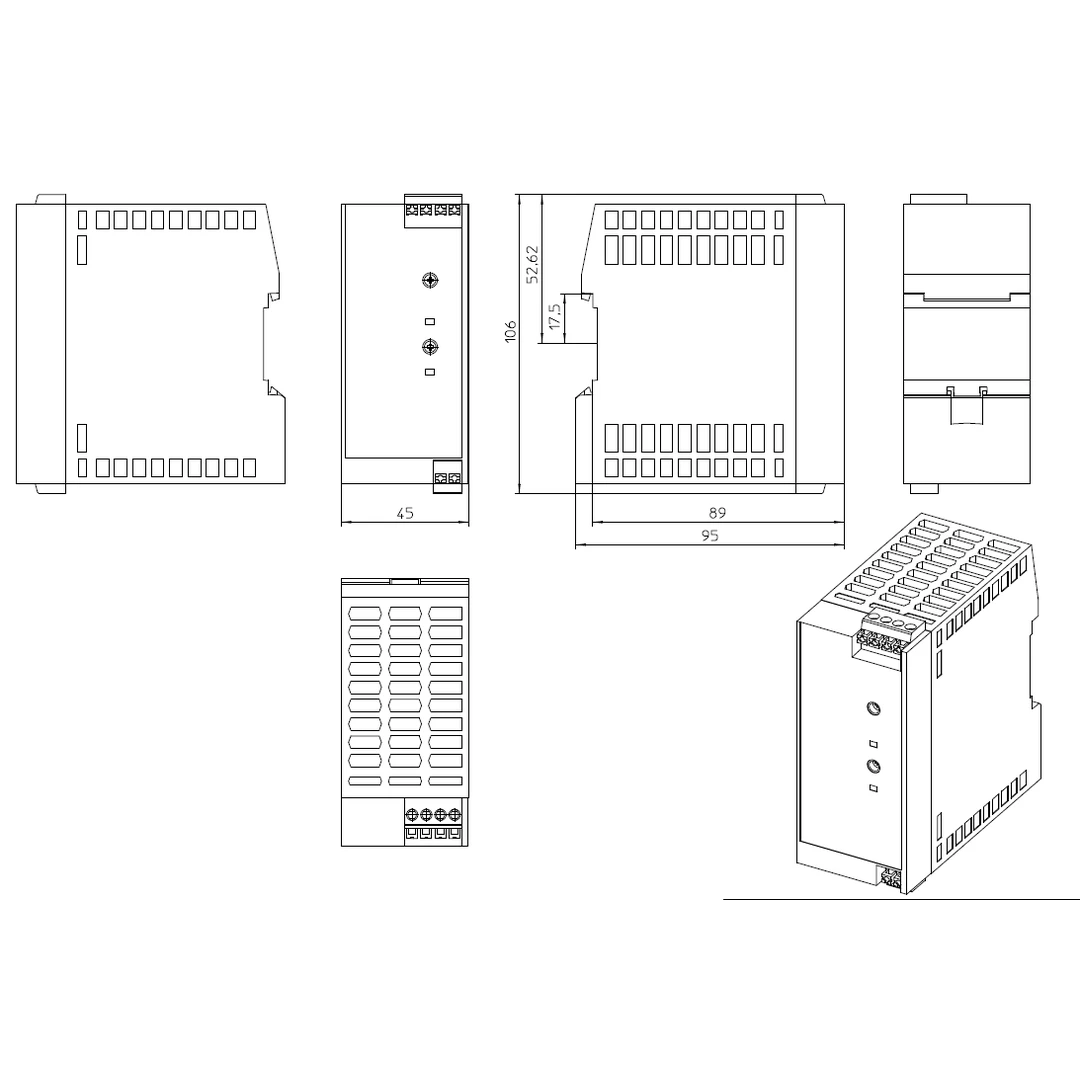 Sursa de alimentare pe șină DIN, monofazic, 12V DC/ 7,5A , 10W, QUINT4-PS/1AC/12DC/7.5/PT, Phoenix Contact, 2904607 [1]