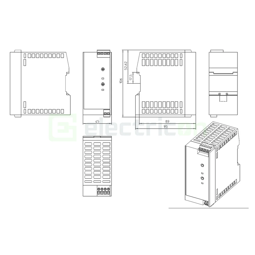 Sursa de alimentare pe șină DIN, monofazic, 12V DC/ 7,5A , 10W, QUINT4-PS/1AC/12DC/7.5/PT, Phoenix Contact, 2904607 [1]
