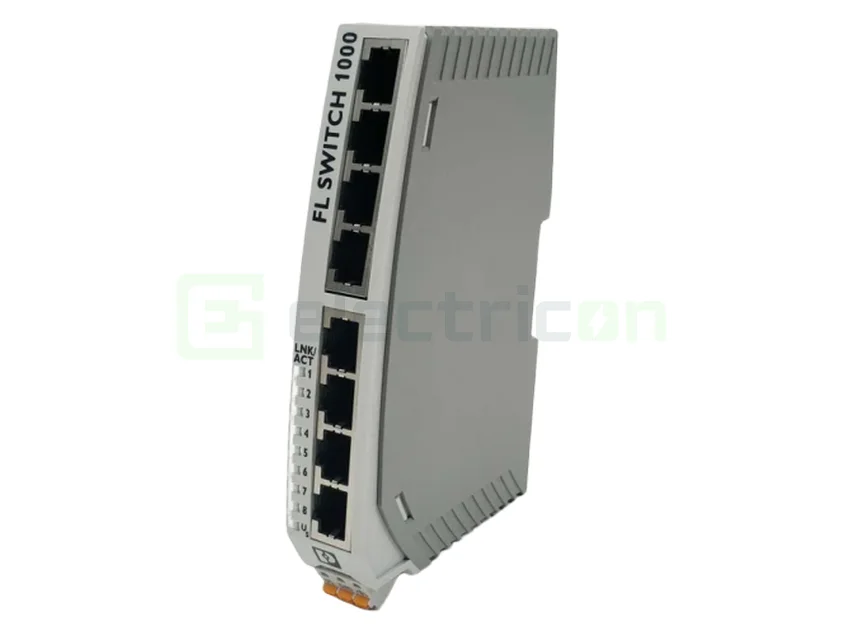 Relee, PLC & soluții de automatizare - Switch industrial 8 porturi 10/100Mbps autocrossing QoS FL SWITCH 1005N Phoenix Contact 1085256