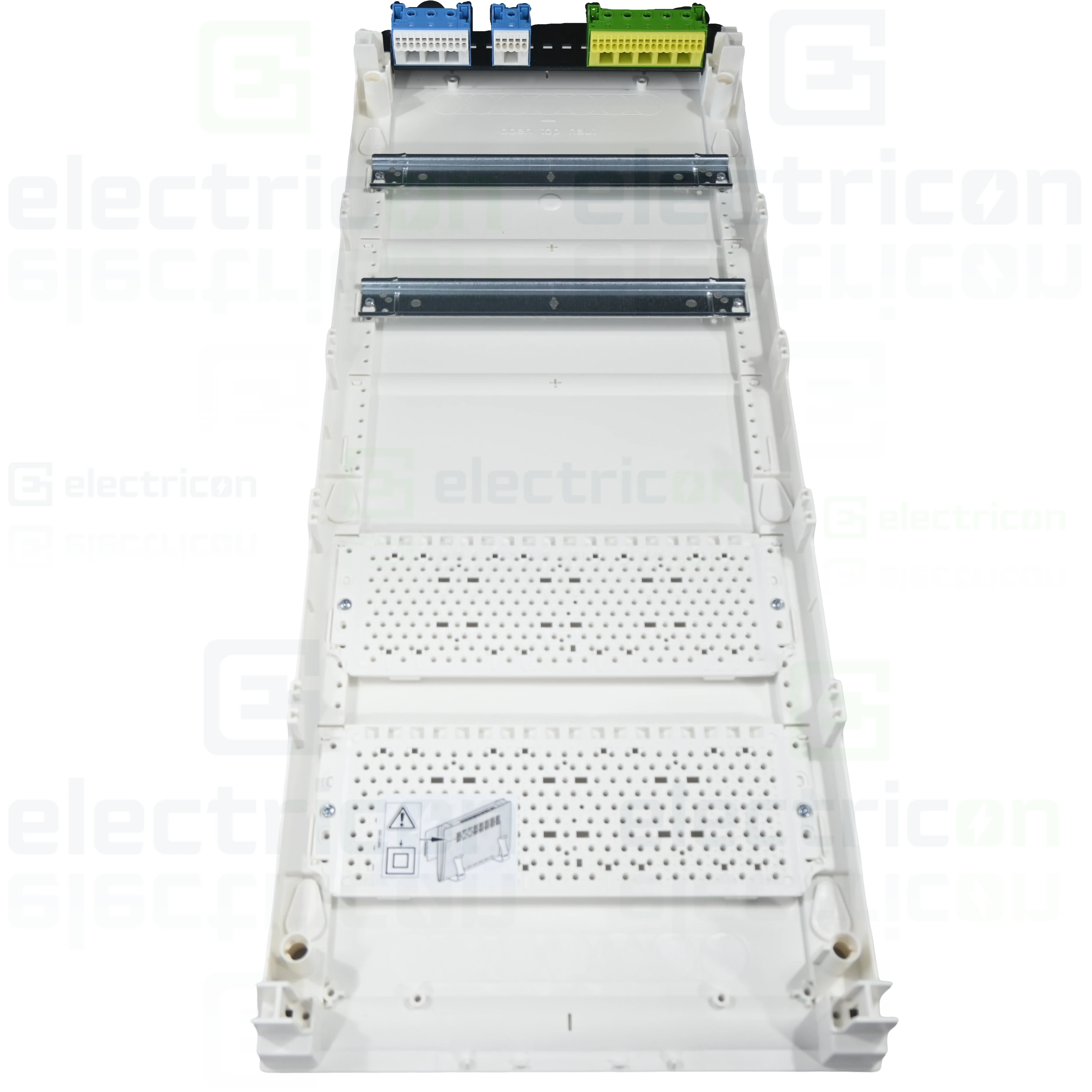 Tablou combo (hibrid), aparent,60 module, (24 module curent +36 module multimedia), IP30, Volta, Hager, VA602NWH [1]