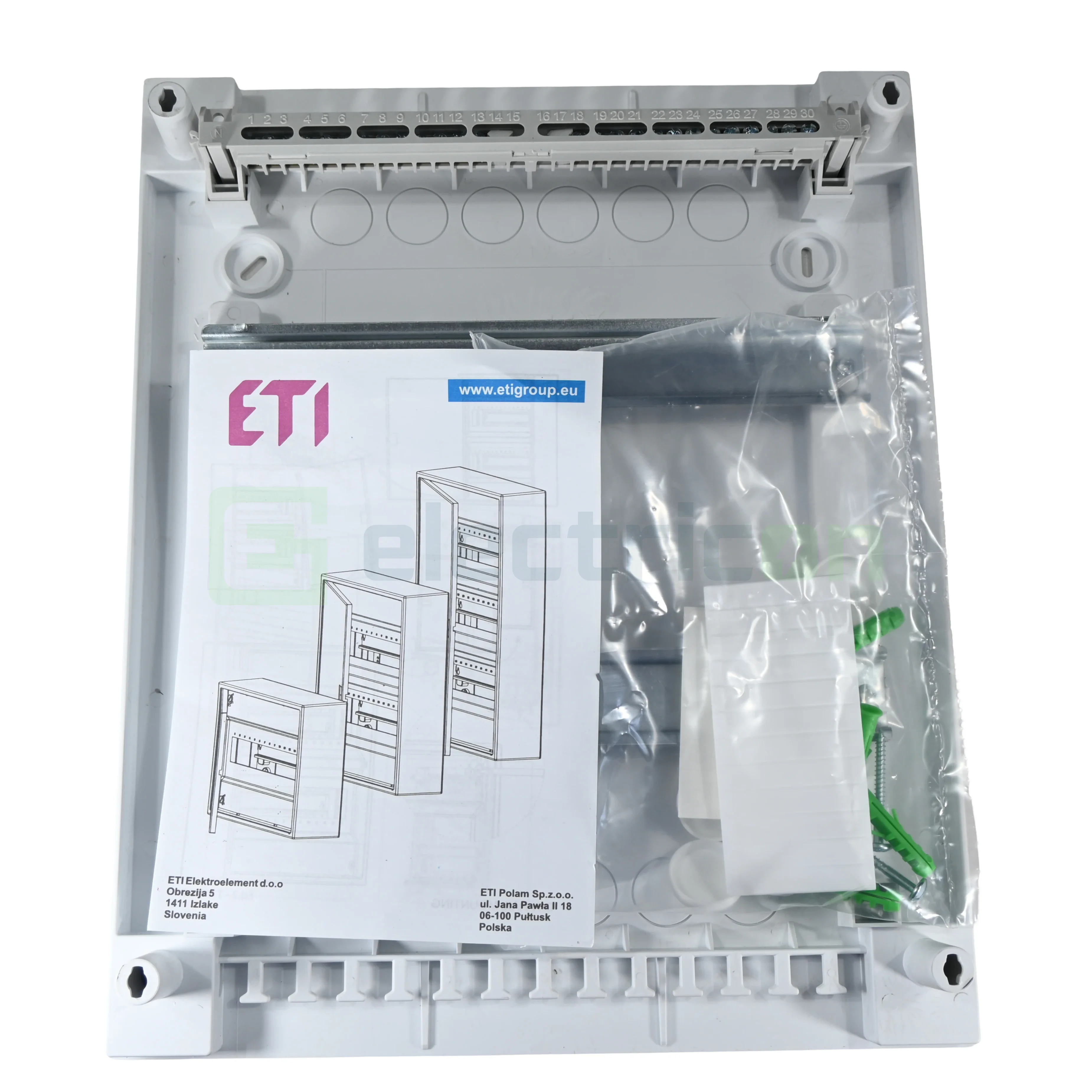 Tablou de sigurante,plastic,aparent 24 module, IP40,ACT40PT, ETI, 001100244 [4]