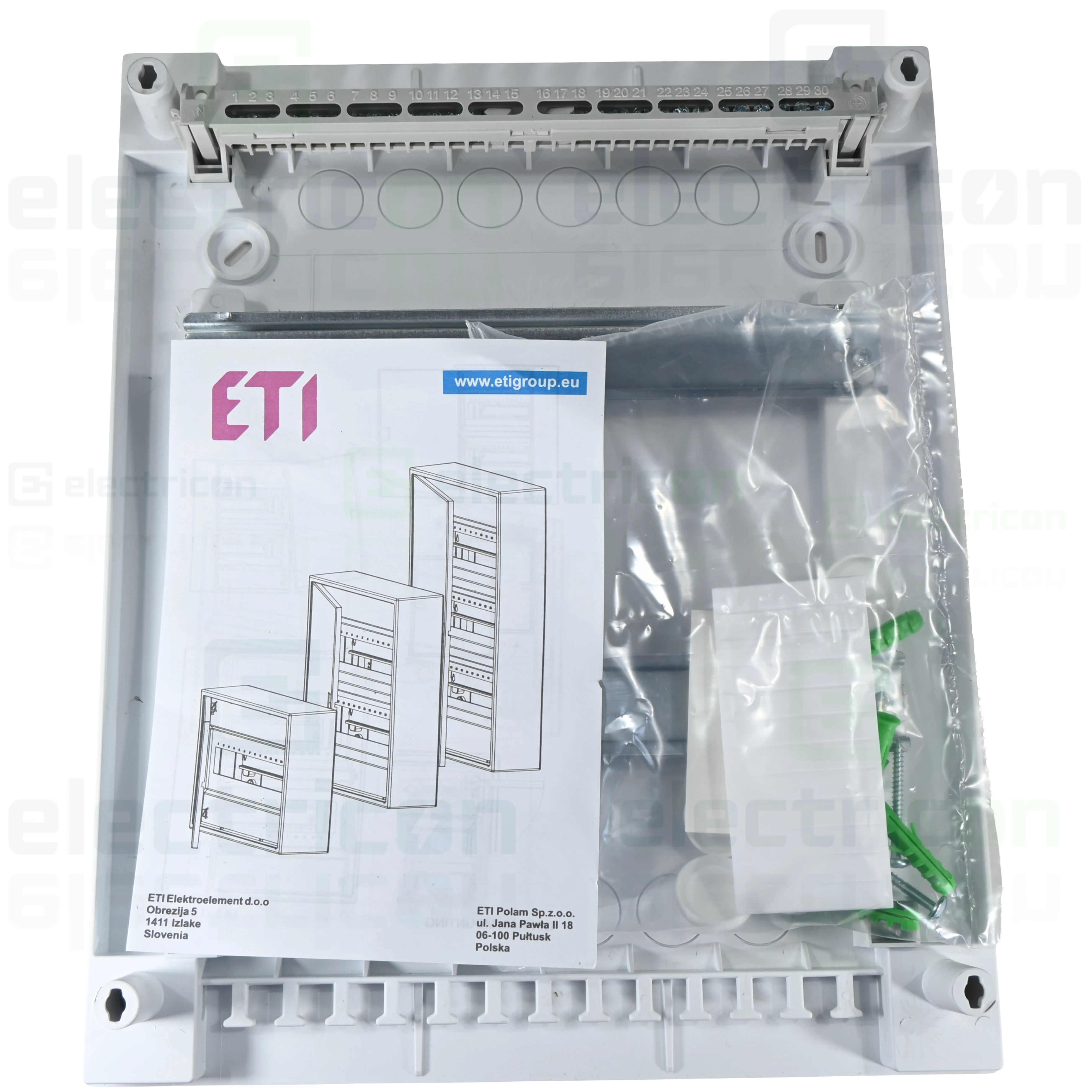 Tablou de sigurante,plastic,aparent 24 module, IP40,ACT40PT, ETI, 001100244 [5]