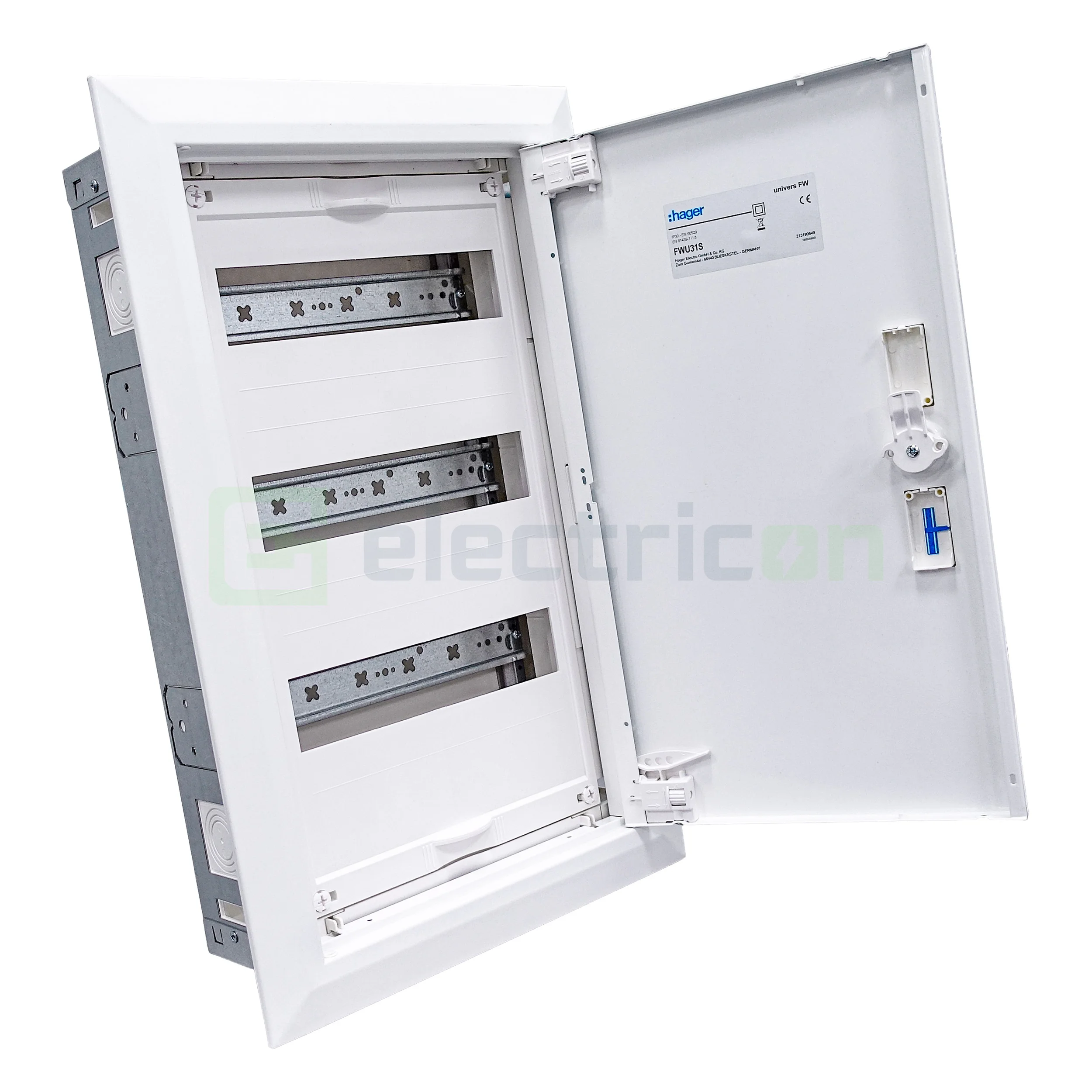 Tablouri de siguranțe electrice - Tablou electric, incastrat, 36 module, 3x12, usa alba, Univers, Hager, FWU31S