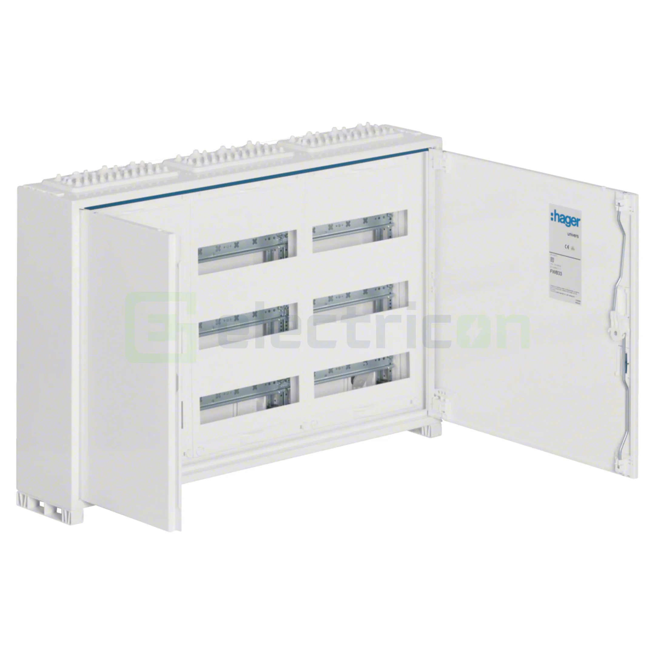 Tablouri de siguranțe electrice - Tablou Electric FWB33S - 3 Rânduri, 108 Module, IP44, Hager, FWB33S