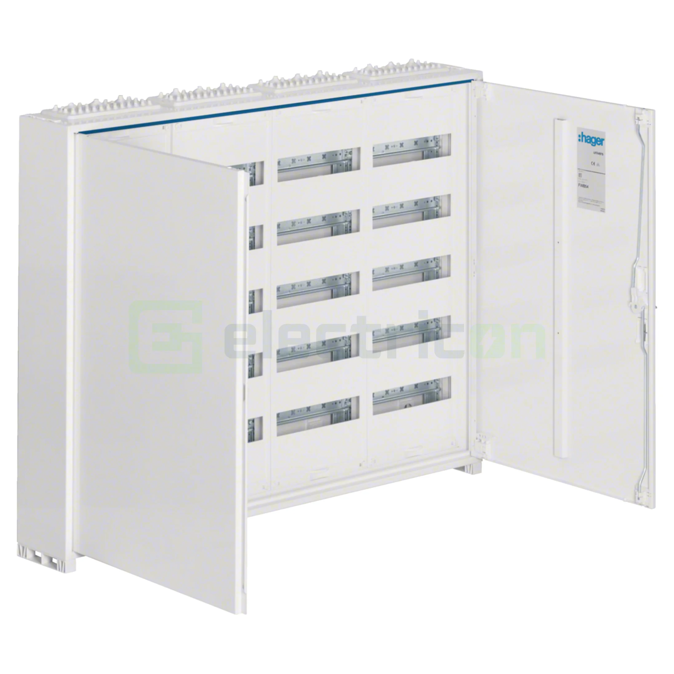 Tablouri de siguranțe electrice - Tablou aparent Univers IP44, 1050x800x161mm, 240M, QC, Hager, FWB54S