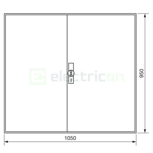 Tablou electric, metalic, 288 module, 6x48 , aparent, IP44, Hager, Univers, FWB64S [1]