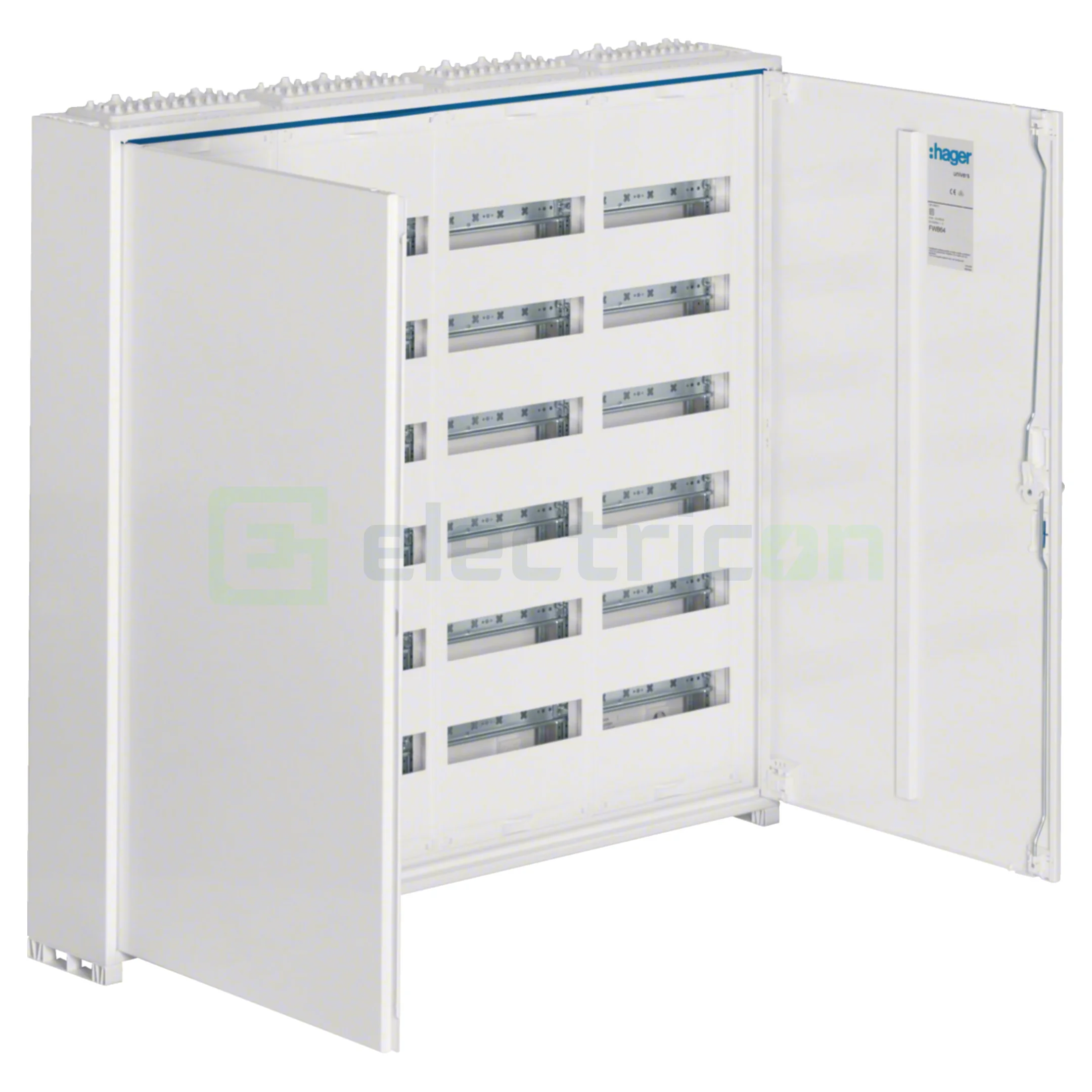 Tablouri de siguranțe electrice - Tablou electric, metalic, 288 module, 6x48 , aparent, IP44, Hager, Univers, FWB64S