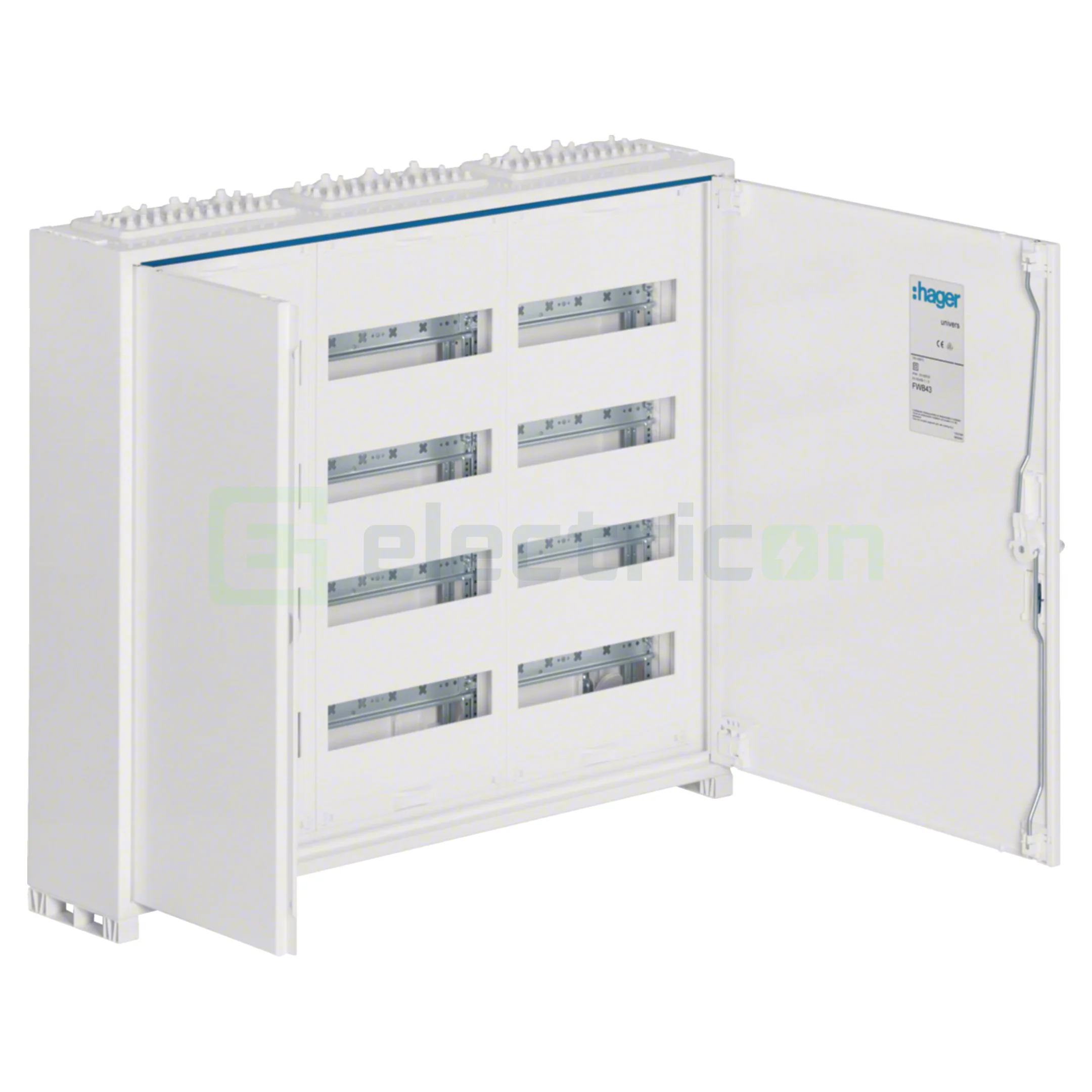 Tablouri de siguranțe electrice - Tablou Electric FWB43S - 4 Rânduri, 144 Module, IP44, Hager