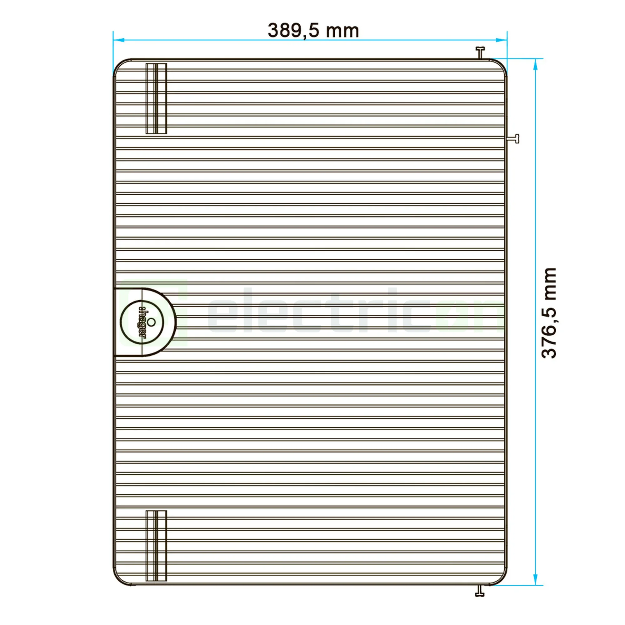 Tablou multimedia, aparent, 36 module (2x18), ușă albă, Golf, Hager, VS218PZF [8]