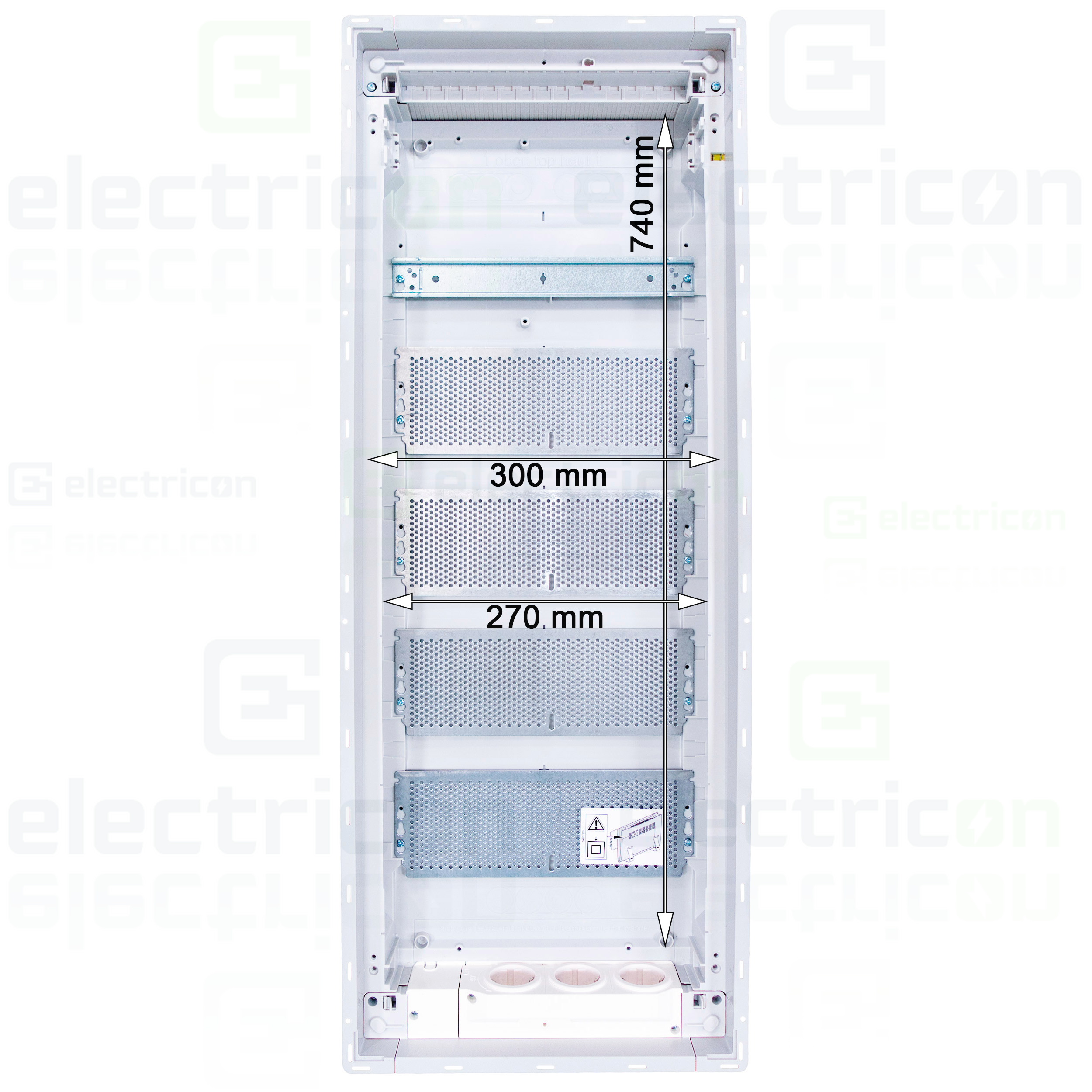 Tablou multimedia, incastrat ,60 module (5x12), ușă albă, IP30, Hager, Volta, VU60NW [5]