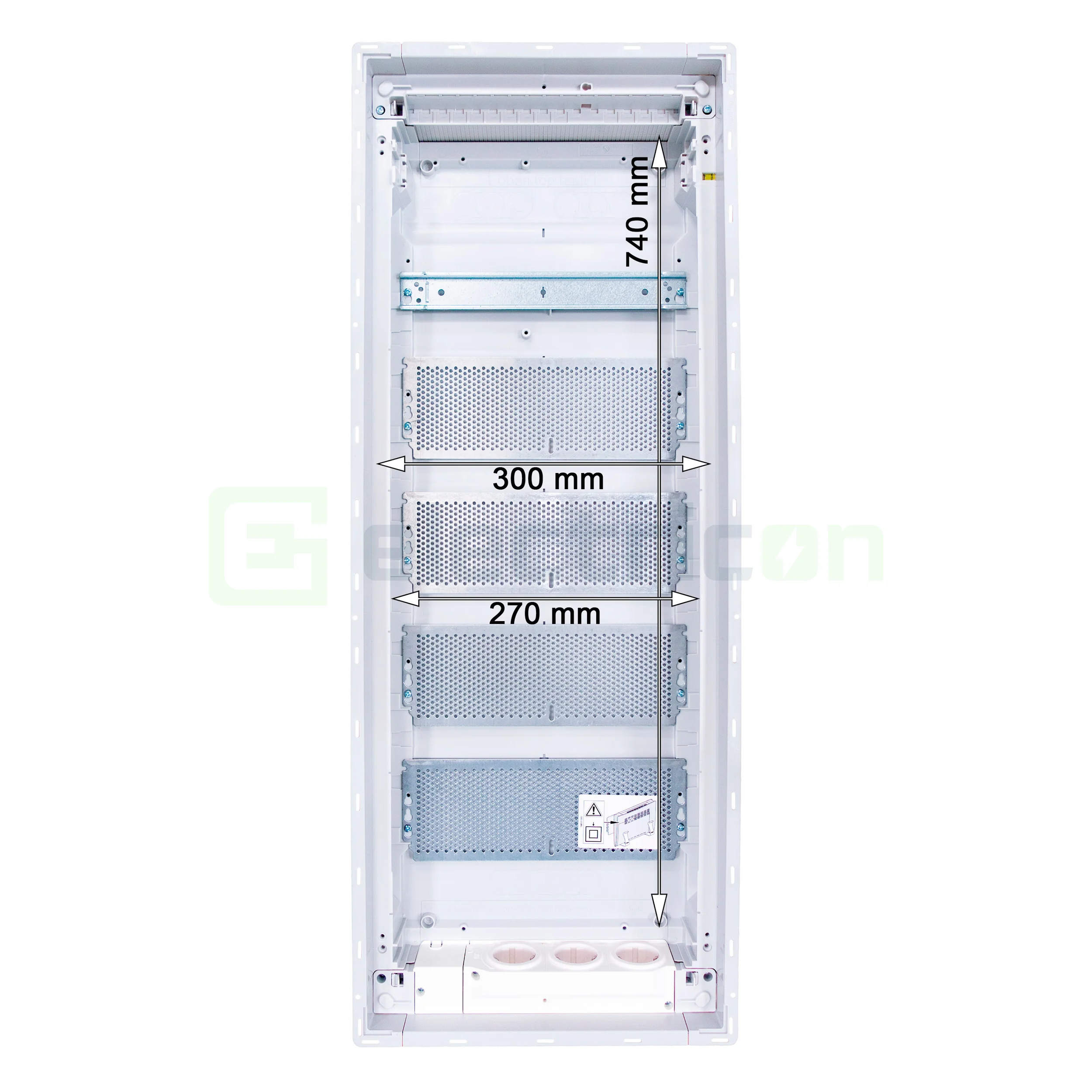 Tablou multimedia, incastrat ,60 module (5x12), ușă albă, IP30, Hager, Volta, VU60NW [3]